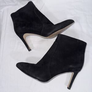 Sam Edelman Black Suede 3” High Heel Ankle Booties 9M US 39 EU